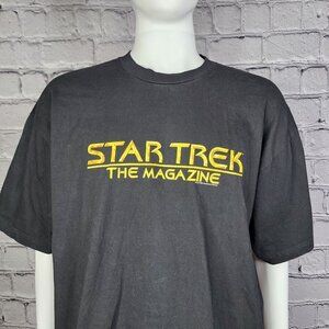 Star Trek: The Magazine Vintage Black  Cotton T-Shirt, Men's XXL